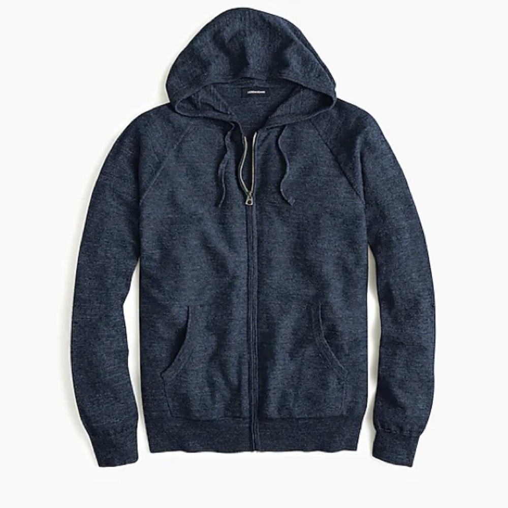 Rugged cotton raglan-sleeved hoodie.